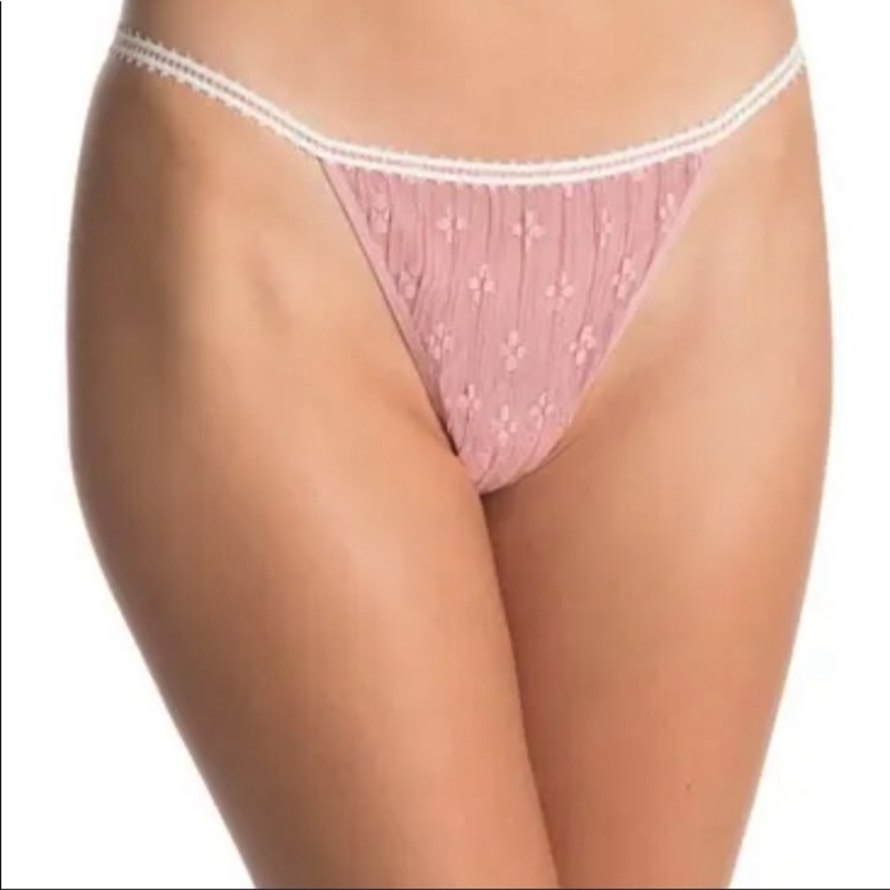 NEW! $20 FREE PEOPLE “Gabriella” Small Thong Underwear Pixie Nude - Picture 9 of 15